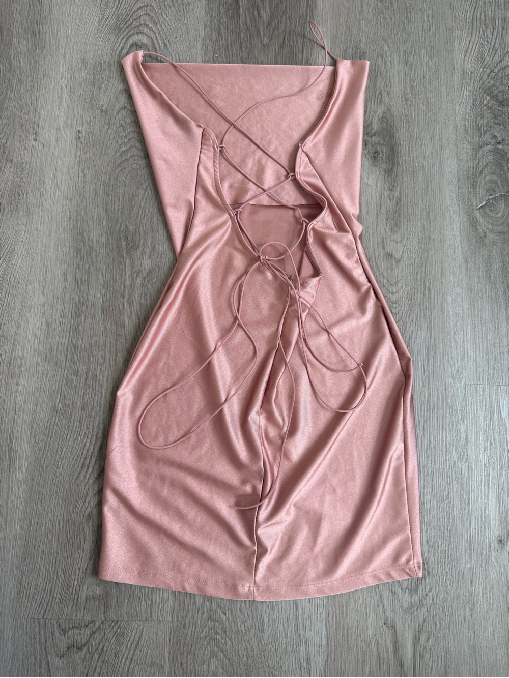 Lovely Day Rose Pink Satin Slip Mini Dress - Picture 3 of 6